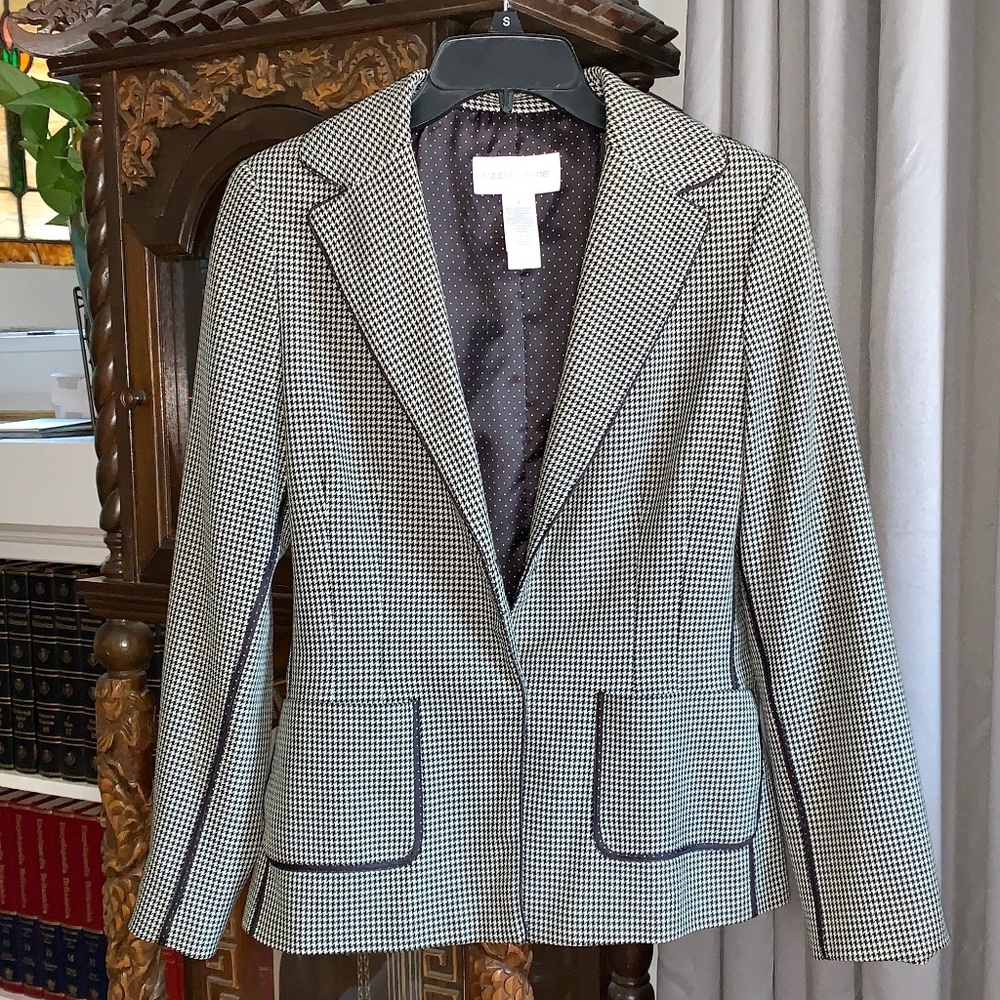 Adorable  Liz Claiborne Houndstooth Blazer Suit Jacket, Size 4